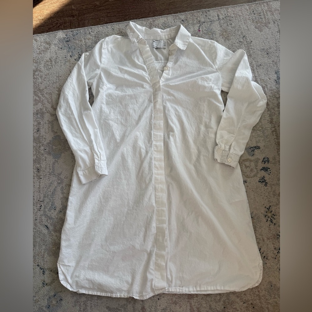 ASOS Maternity White Midi Shirt Dress